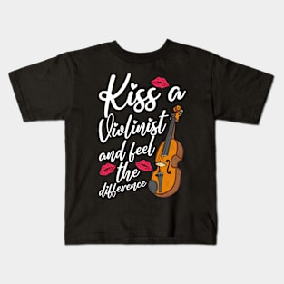 Violin Kiss A Violinist And Music Note Violinist Kids T-Shirt